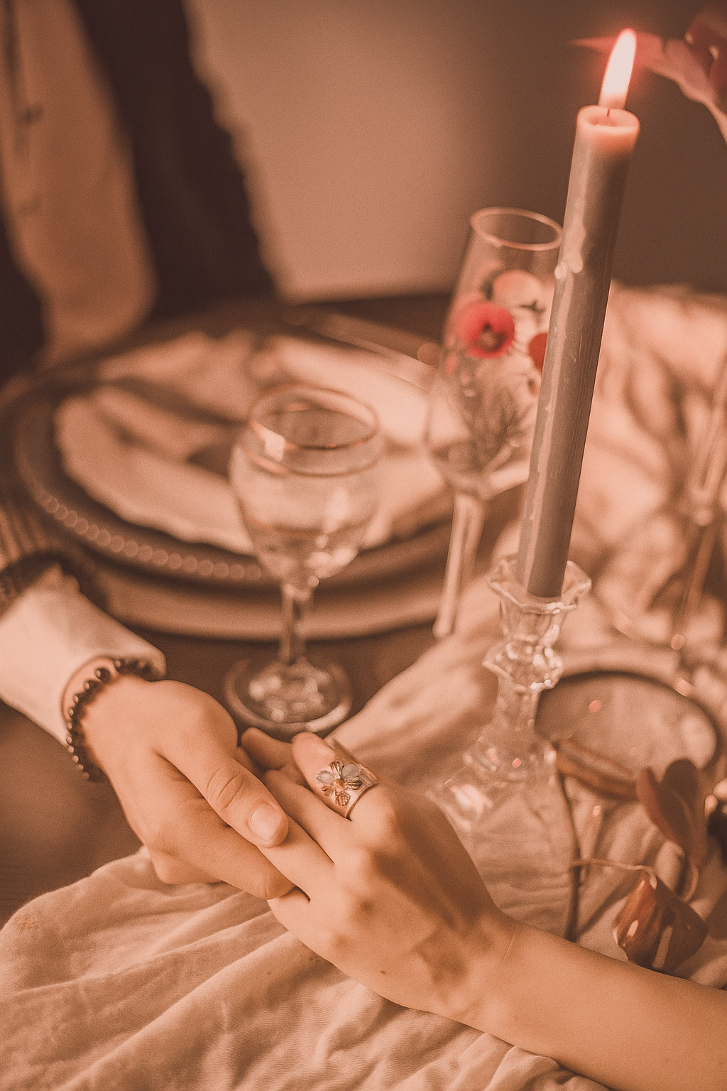 Elegant couple with wine glasses